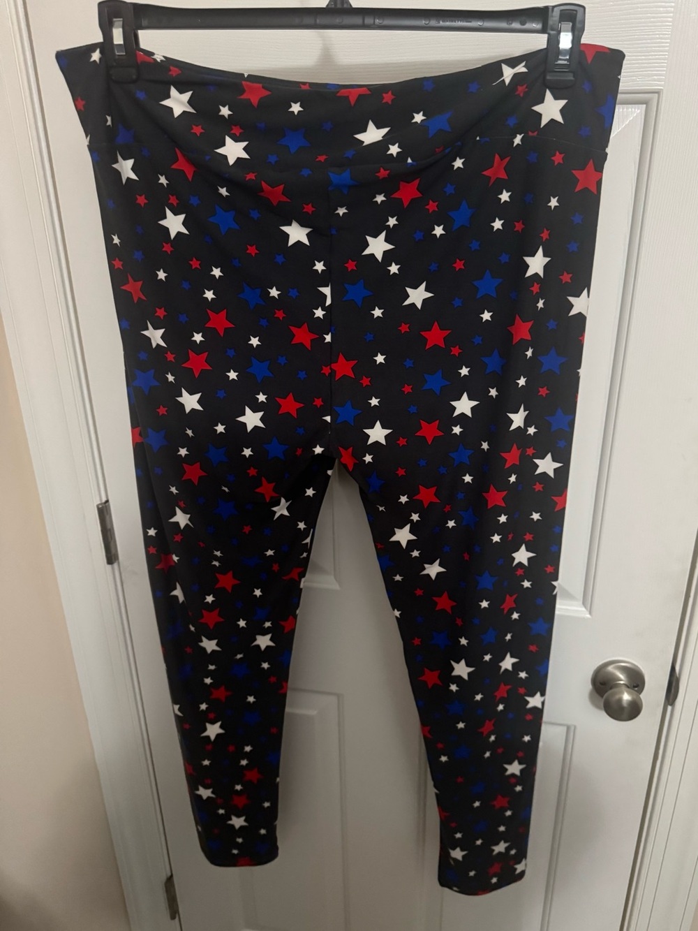 Style Infusion Plus 2X LeggingsUSA Stars Patriotic 4th Of July Red White Blue